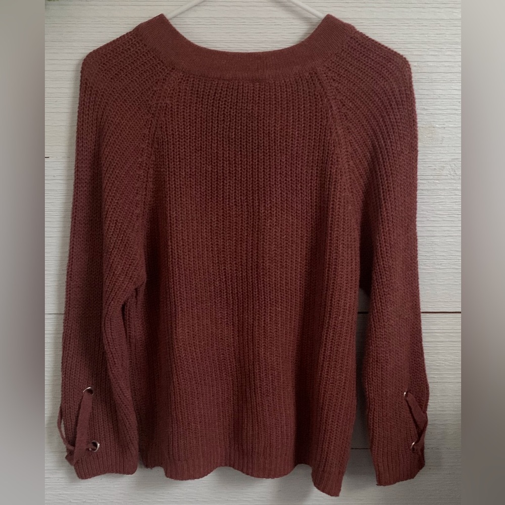 Pinklicious Sweater. Size S. Color-Rust - Picture 9 of 10